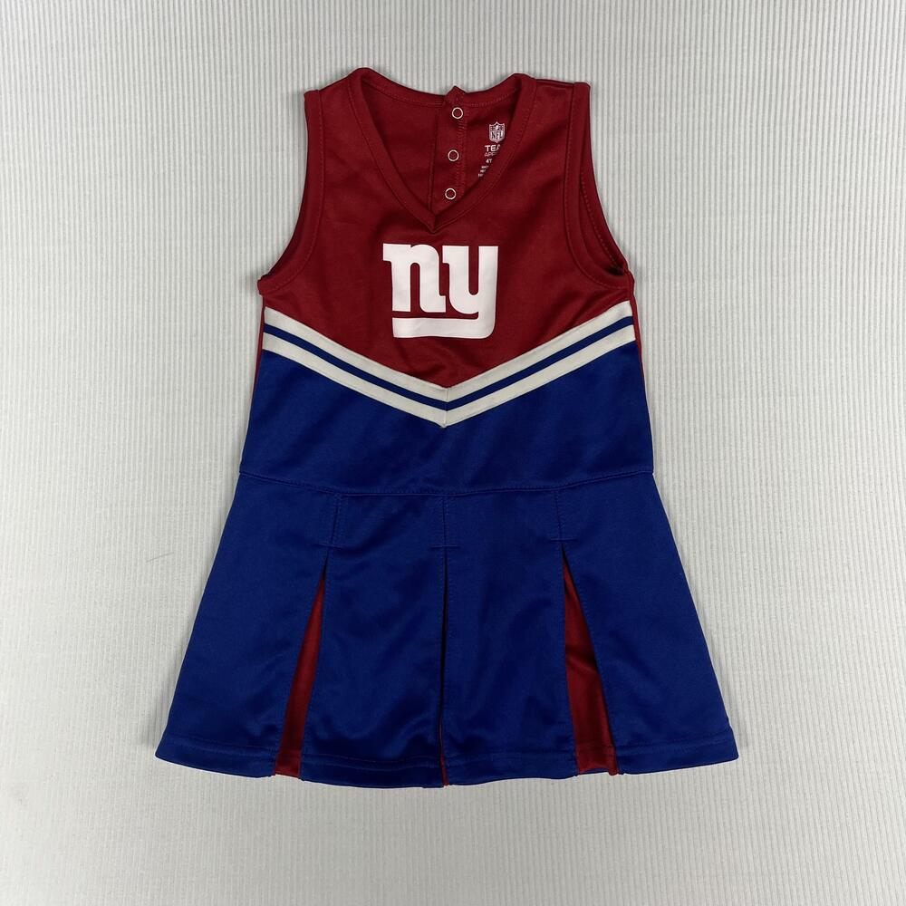 New York Giants Cheerleader Dress Girls 4T Multi NFL Football Team Apparel
